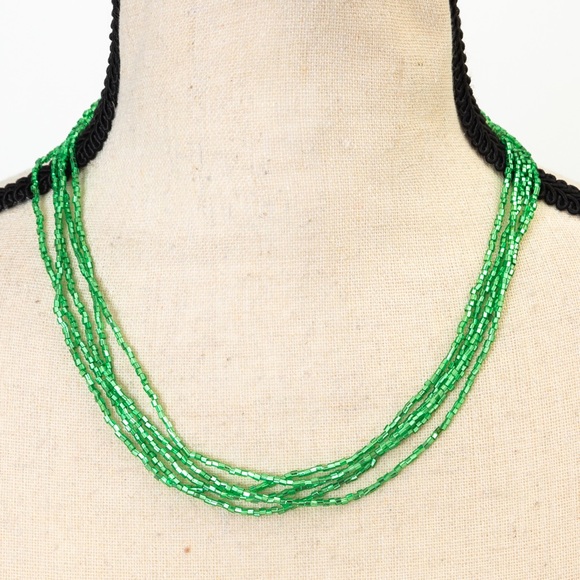 Boho metallic beaded strands Andrew Stone Himalayan Gems set of 8 layered look - Picture 7 of 16